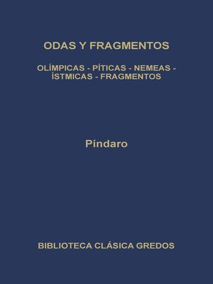 cover image of Odas y fragmentos